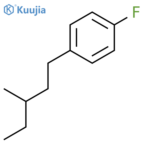 Benzene, 1-fluoro-4-(3-methylpentyl)- structure