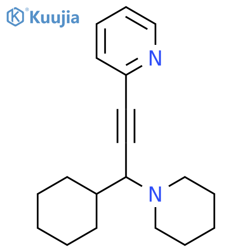 2-(3-Cyclohexyl-3-(piperidin-1-yl)prop-1-yn-1-yl)pyridine structure