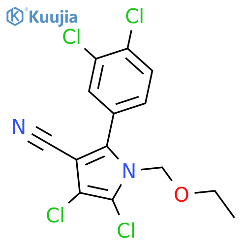 1H-PYRROLE-3-CARBONITRILE, 4,5-DICHLORO-2-(3,4-DICHLOROPHENYL)-1-(ETHOXYMETHYL)- structure