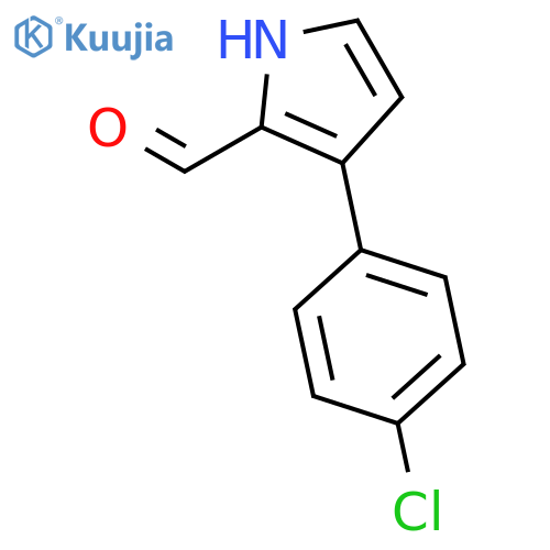 1H-PYRROLE-2-CARBOXALDEHYDE, 3-(4-CHLOROPHENYL)- structure