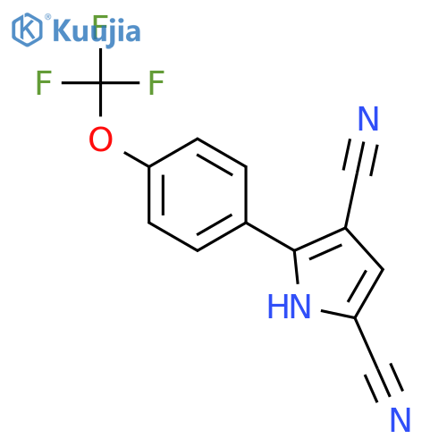 1H-PYRROLE-2,4-DICARBONITRILE, 5-[4-(TRIFLUOROMETHOXY)PHENYL]- structure