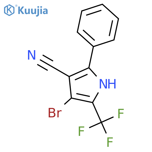 1H-Pyrrole-3-carbonitrile,4-bromo-2-phenyl-5-(trifluoromethyl)- structure