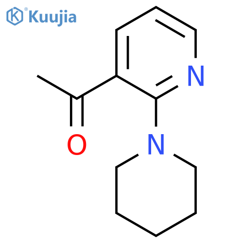 1-2-(piperidin-1-yl)pyridin-3-ylethan-1-one structure