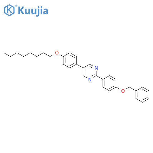Pyrimidine, 5-[4-(octyloxy)phenyl]-2-[4-(phenylmethoxy)phenyl]- structure