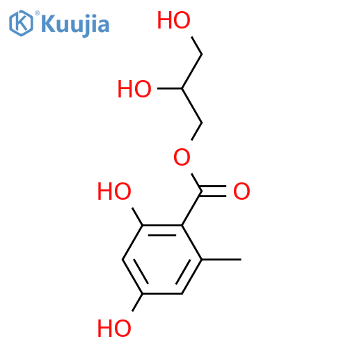 Glycerol; 1-O-(2,4-Dihydroxy-6-methylbenzoyl)(R-) structure
