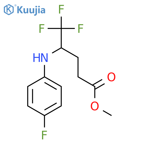 Methyl 5,5,5-trifluoro-4-(4-fluorophenylamino)pentanoate structure