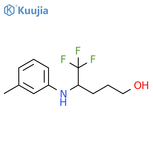 1-Pentanol, 5,5,5-trifluoro-4-[(3-methylphenyl)amino]- structure