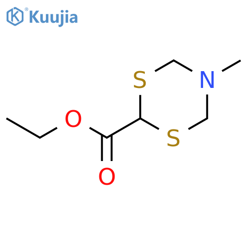 4H-1,3,5-Dithiazine-2-carboxylic acid, dihydro-5-methyl-, ethyl ester structure
