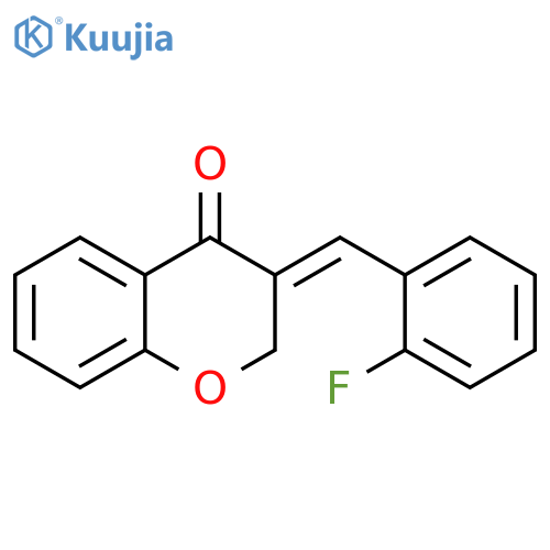 3-(E)-(2-Fluorophenyl)methylidene-2,3-dihydro-4H-chromen-4-one structure