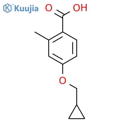 4-(Cyclopropylmethoxy)-2-methylbenzoic acid structure