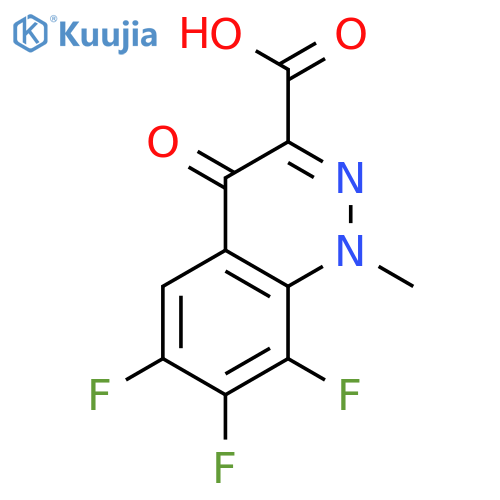 3-Cinnolinecarboxylic acid, 6,7,8-trifluoro-1,4-dihydro-1-methyl-4-oxo- structure