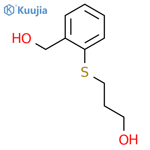 Benzenemethanol, 2-[(3-hydroxypropyl)thio]- structure