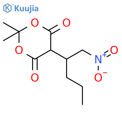 1,3-Dioxane-4,6-dione, 2,2-dimethyl-5-[1-(nitromethyl)butyl]- structure
