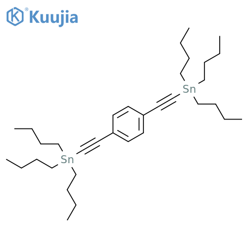 Stannane, (1,4-phenylenedi-2,1-ethynediyl)bis[tributyl- structure