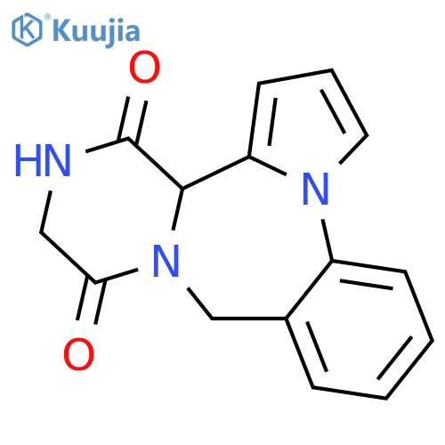 9H,11H-Pyrazino[2,1-c]pyrrolo[1,2-a][1,4]benzodiazepine-11,14(14aH)-dione,12,13-dihydro- structure