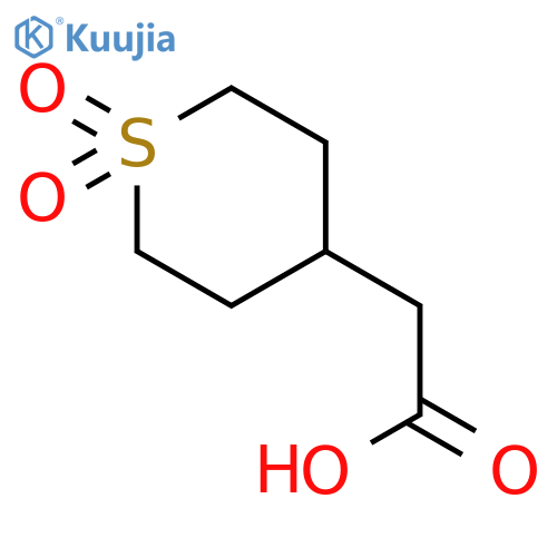 (1,1-dioxidotetrahydro-2h-thiopyran-4-yl)acetic acid structure