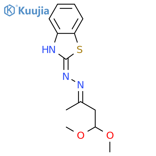 2(3H)-Benzothiazolone, (3,3-dimethoxy-1-methylpropylidene)hydrazone structure