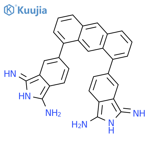5-[8-(1-amino-3-iminoisoindol-5-yl)anthracen-1-yl]-3-iminoisoindol-1-amine structure