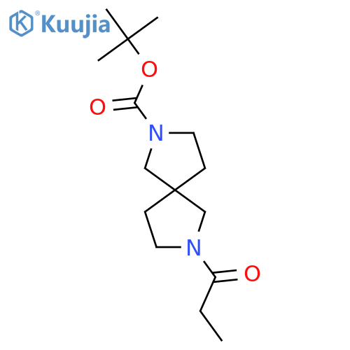 Tert-butyl 7-propionyl-2,7-diazaspiro[4.4]nonane-2-carboxylate structure