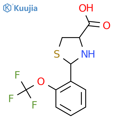 (4S)-2-2-(Trifluoromethoxy)phenyl-1,3-thiazolidine-4-carboxylic acid structure