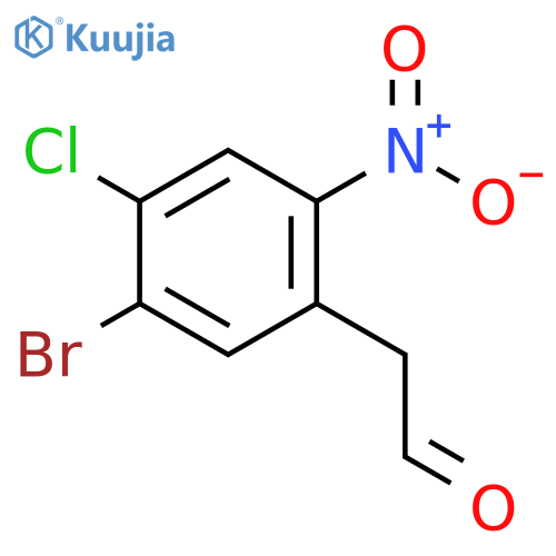 Benzeneacetaldehyde, 5-bromo-4-chloro-2-nitro- structure