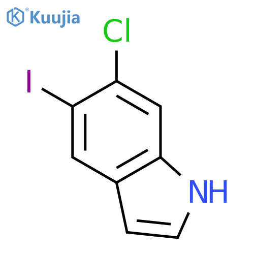 6-chloro-5-iodo-1H-Indole structure