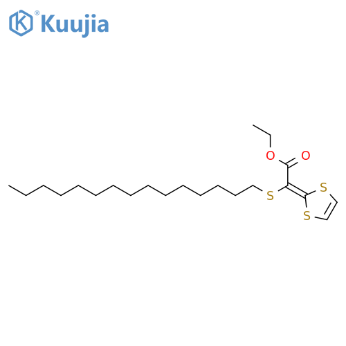 Acetic acid, 1,3-dithiol-2-ylidene(pentadecylthio)-, ethyl ester structure