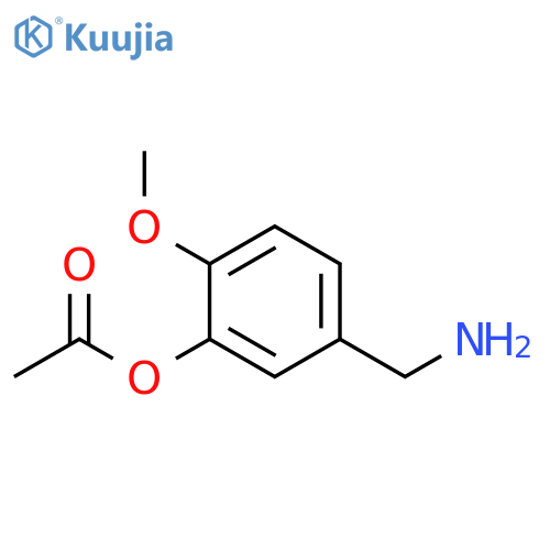 Phenol, 5-(aminomethyl)-2-methoxy-, 1-acetate structure
