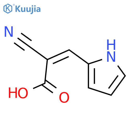 2-Cyano-3-(1H-pyrrol-2-yl)acrylic acid structure