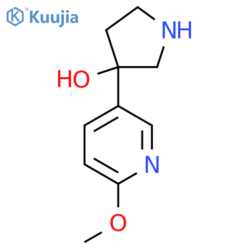 3-(6-Methoxypyridin-3-yl)pyrrolidin-3-ol structure