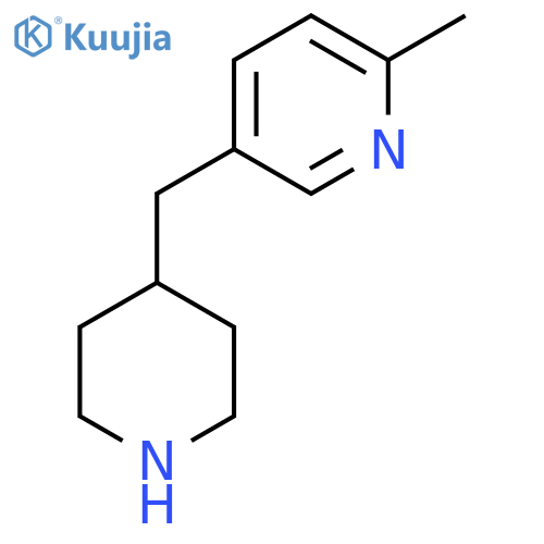 2-Methyl-5-(piperidin-4-ylmethyl)pyridine structure