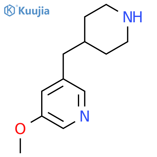 3-methoxy-5-(piperidin-4-yl)methylpyridine structure