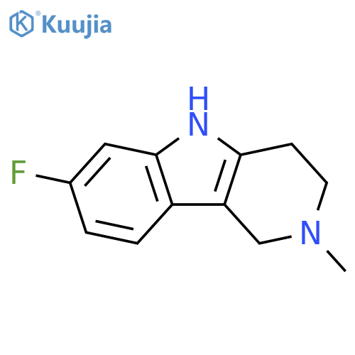 7-fluoro-2,3,4,5-tetrahydro-2-methyl-1H-Pyrido[4,3-b]indole structure