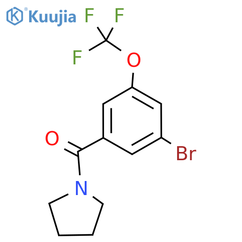 (3-Bromo-5-(trifluoromethoxy)phenyl)(pyrrolidin-1-yl)methanone structure