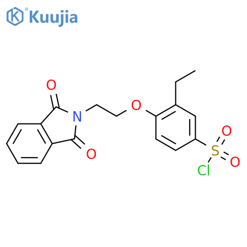 4-[2-(1,3-dioxo-2,3-dihydro-1H-isoindol-2-yl)ethoxy]-3-ethylbenzene-1-sulfonyl chloride structure