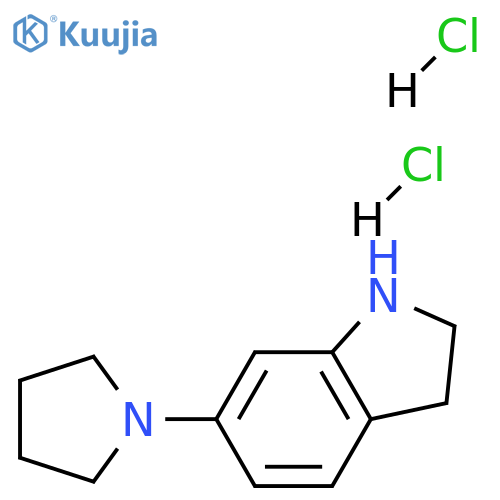 6-(pyrrolidin-1-yl)-2,3-dihydro-1H-indole dihydrochloride structure