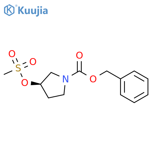 (R)-1-((Benzyloxy)carbonyl)pyrrolidin-3-yl Methanesulfonate structure