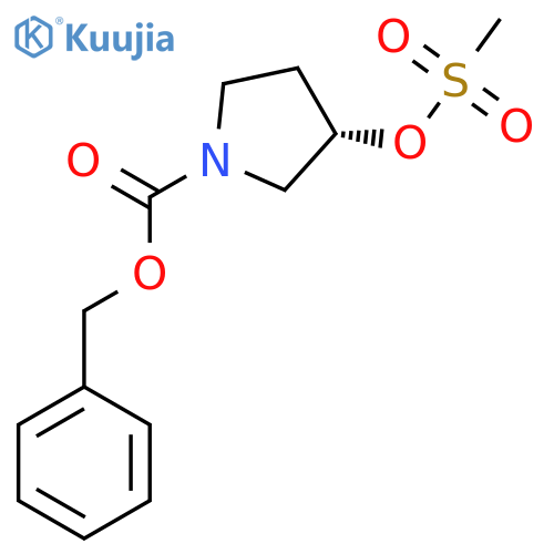 (S)-1-((Benzyloxy)carbonyl)pyrrolidin-3-yl methanesulfonate structure