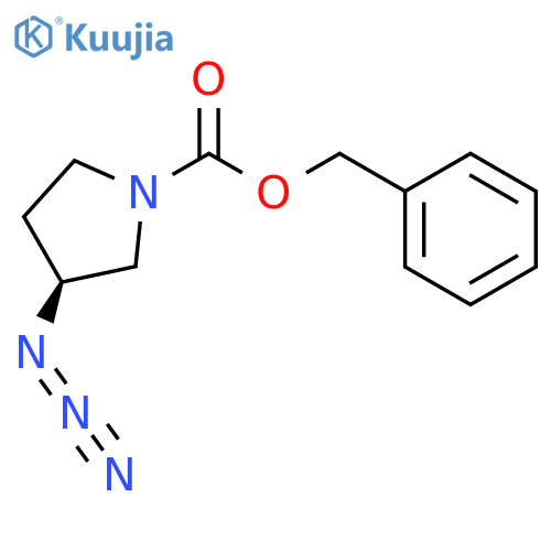 (S)-3-azido-1-pyrrolidinecarboxylic acid phenylmethyl ester structure