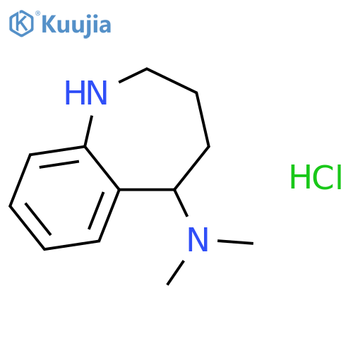 N,N-dimethyl-2,3,4,5-tetrahydro-1H-1-benzazepin-5-amine;hydrochloride structure