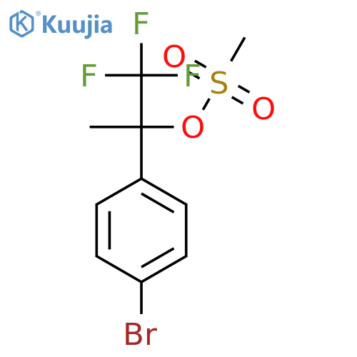 2-(4-Bromophenyl)-1,1,1-trifluoropropan-2-yl methanesulfonate structure