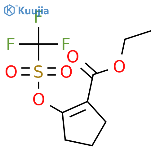 Ethyl 2-(trifluoromethylsulfonyloxy)cyclopent-1-enecarboxylate structure