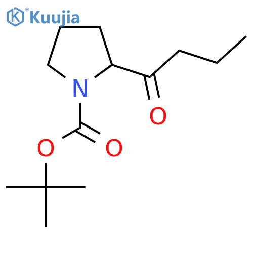 Tert-butyl 2-butanoylpyrrolidine-1-carboxylate structure