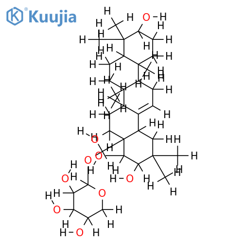 3beta,16alpha,21beta,22alpha,28-pentahydroxyolean-12-en-28-O-beta-xylopyranoside structure