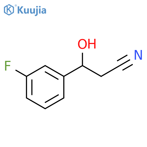 3-(3-fluorophenyl)-3-hydroxypropanenitrile structure
