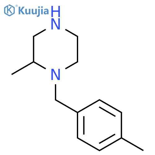 2-Methyl-1-[(4-methylphenyl)methyl]piperazine structure