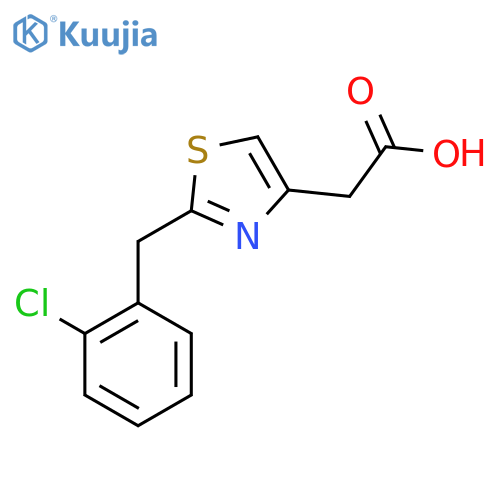 2-(2-Chlorobenzyl)-1,3-thiazol-4-ylacetic acid structure