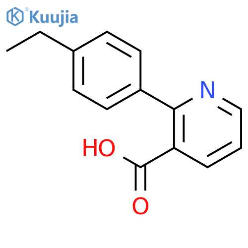 2-(4-ethylphenyl)pyridine-3-carboxylic acid structure