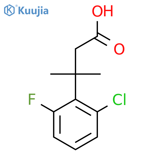 3-(2-chloro-6-fluorophenyl)-3-methylbutanoic acid structure