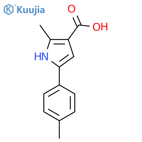 2-Methyl-5-(p-tolyl)-1H-pyrrole-3-carboxylic acid structure